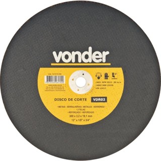 Disco de corte para metal 300 x 3,2 x 19,05 mm - VDR02 - Vonder