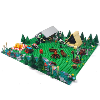 Lego Creator MOC City Camping Tent Tenda Churrasqueira Conjuntos De Churrasqueiras Blocos De Piquenique Brinquedos Para Crianças Presentes