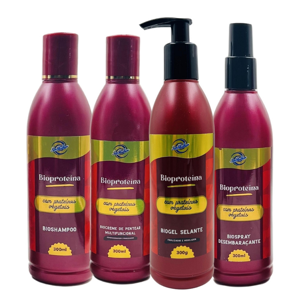 Kit Manutenção Cabelo Bio Proteína Ser Mulher Tranças Cachos | Shopee ...