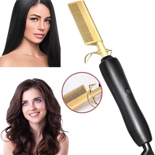 Prancha de Cabelo Portátil: Alisamento e Cachos com Tecnologia Cerâmica - Ferramenta Profissional para Viagens, Design Antitérmico para Uso Seguro