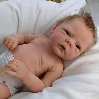 18inch Realistic Reborn Baby Dolls Blue Eyes Handmade Soft Boy corpo inteiro vinil bebê Bonecas de alta qualidade bebe reborn Doll Gift XTYU