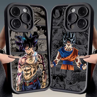 Capa De Telefone Para iPhone 15 Pro Max 13 12 11 14 X XS XR 8 7 14 15 Plus SE 2020 12 13 Mini D-Dragon Ball Z Goku Padrão Silicone Líquido Macio