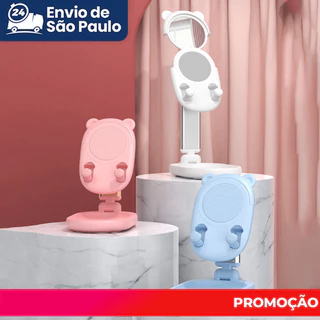 Suporte Dobrável Portátil Para Telefone E Tablet Com Espelho , Mesa Ajustável