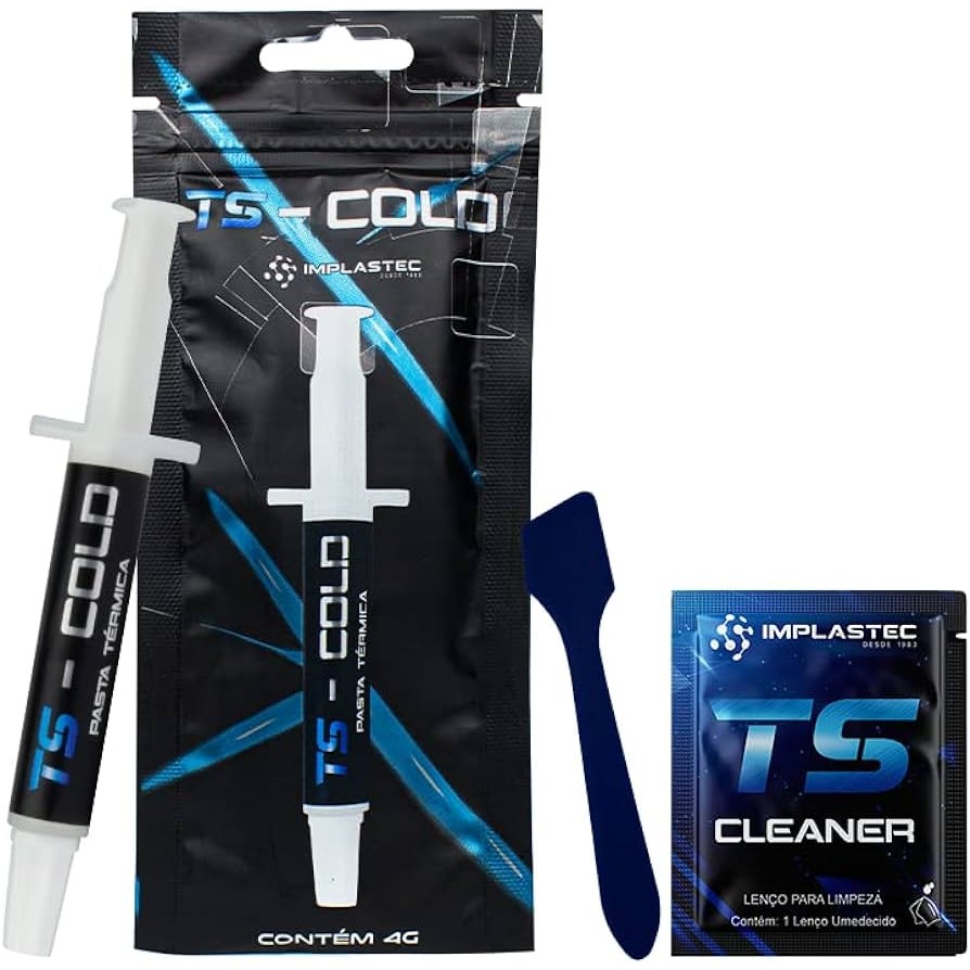 Pasta Térmica Implastec Ts Cold 1g, Espátula + Sachê Cleaner Cor Cinza ...