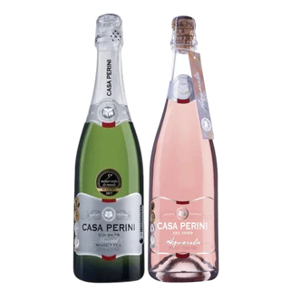 Espumante Casa Perini Moscatel e Aquarela Rose Kit 2 Unidades
