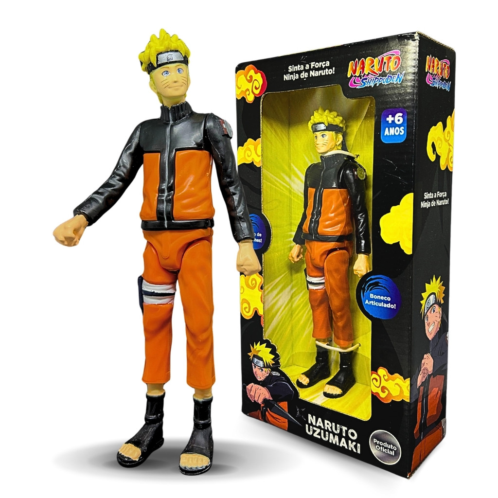 Boneco Naruto Uzumaki Shippuden Articulado 24cm Altura Original Elka ...