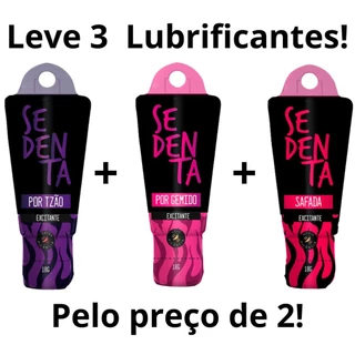 Gel Lubrificante Kit 3 em 1 Sedenta por Tesão, Gemido e Safada! em Oferta na Shopee