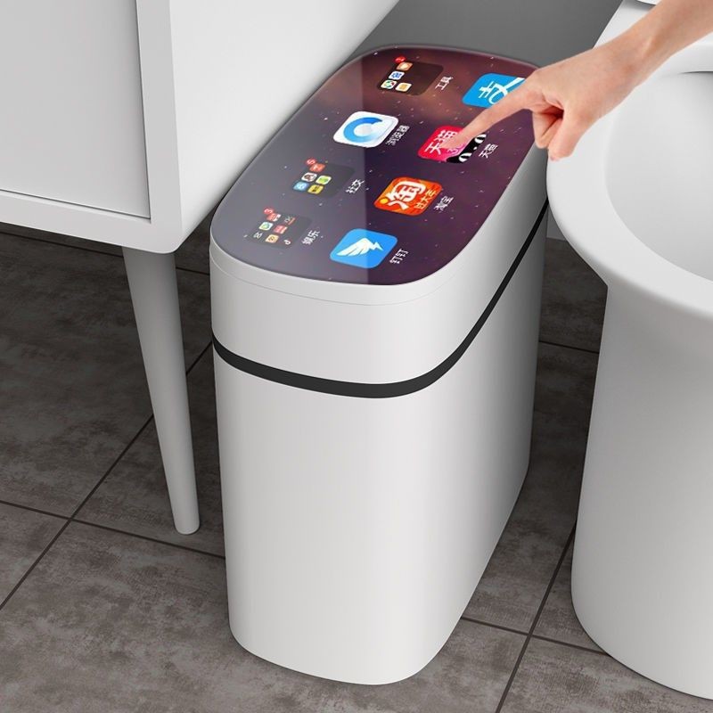 Lixeira Inteligente com Sensor para Casa, Quarto, Popular com Tampa, à ...