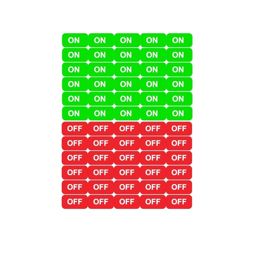 Adesivos On Off Para Tomadas 60 Etiquetas 3cm x1,5cm | Shopee Brasil