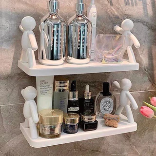 Kit 2 Suportes Organizador Cozinha Banheiro Plástico Com Adesivo FACE em Oferta na Shopee