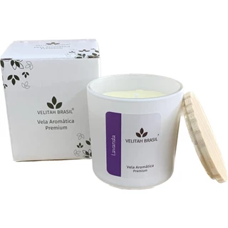 Vela Aromática Premium Lavanda 190g 40h Velitah Brasil