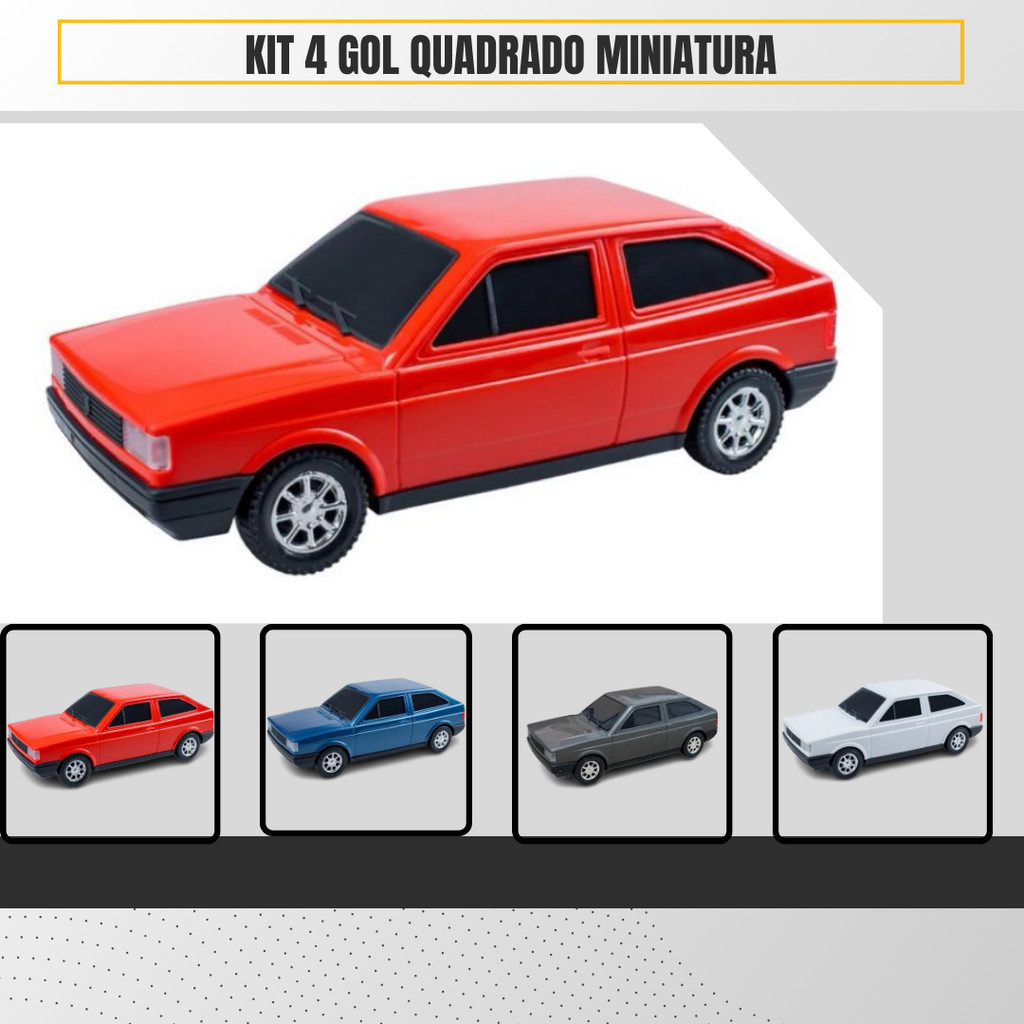Kit com 4 Miniaturas Gol quadrado ANTIGO Lançamento