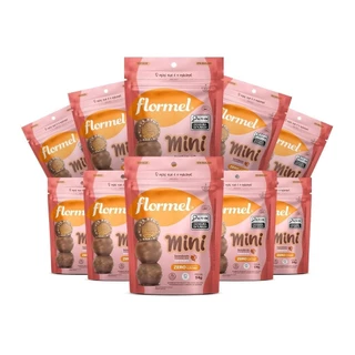Kit Mini Bombom Crocante C/ Caramelo Flormel Zero Açúcar 54G Com 10 Unidades