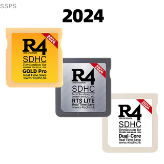 [SSPS] 2024 Para Cartão De Jogo NDS R4I SDHC TF R4 Gold Pro Vídeo Game Memória Digital White Silver FAH