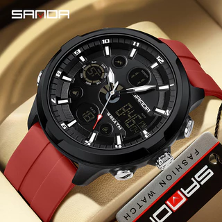 Sanda New Relógio Eletrônico Masculino Moda E Lazer Noturno À Prova D