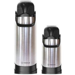 Garrafa Térmica 100% Inox 1.9L e 1.2L Café Chá Leite Termolar em Oferta na Shopee