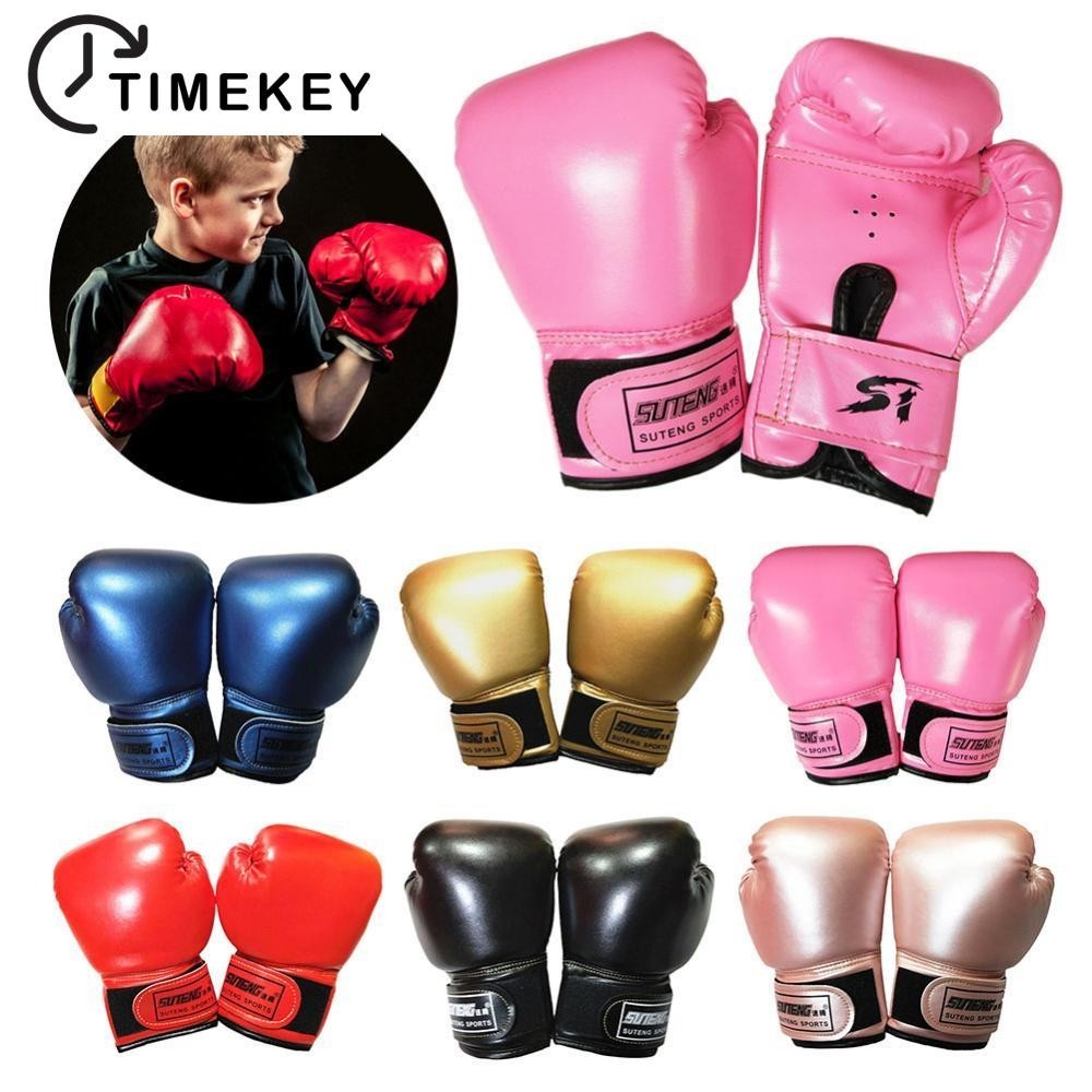 TKEY 1luvas De Boxe Para Treinamento Infantil Luvas De Couro De PU Muay ...