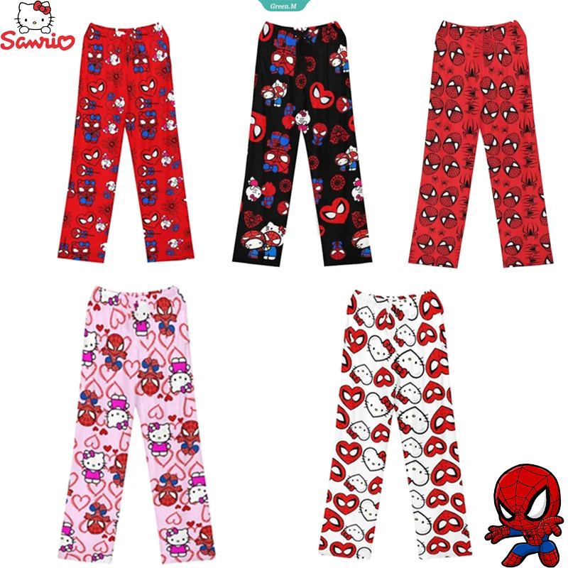Anime Homem-Aranha Calça De Caminhada Sanrio Hello Kitty Dormir