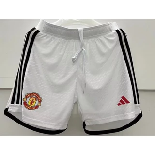 Player Edition 2324 New MU Home Branco Futebol Shorts Alta Qualidade AAA S-3XL VSBF