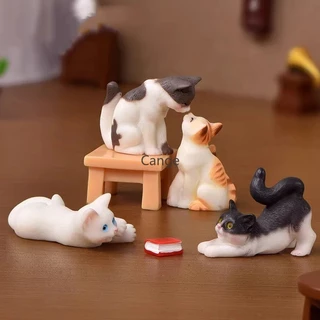 Mini Gatinhos Assando Ornamentos Decorativos Amigo Presentes micro Decorações Criativas Em Resina Paisagística