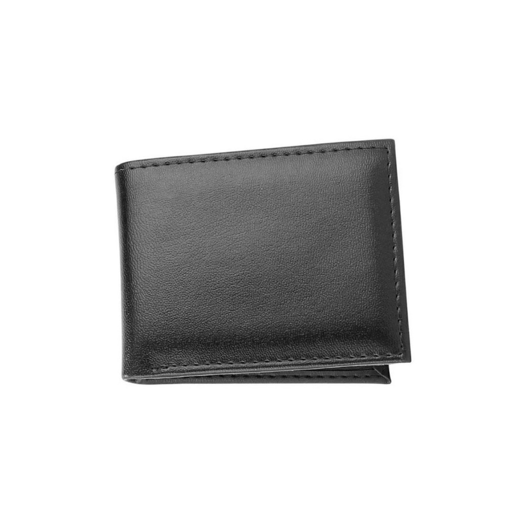 Carteira Masculina Couro Sintético Preto Slim Porta Cartão