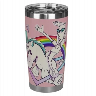 Copo Termico Cerveja Gluck Pride Rainbow Salmon Rosa 519ml