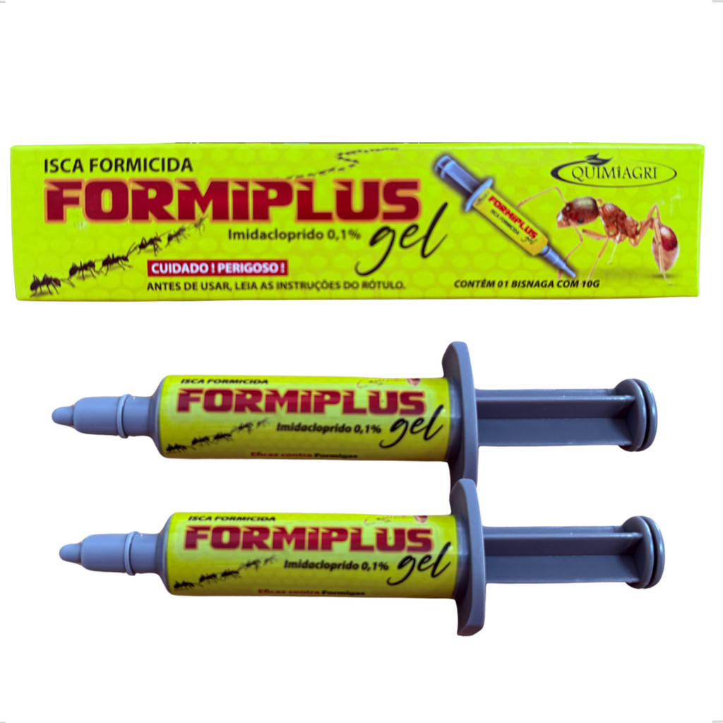 Kit 2 Formicida Gel Bisnaga 10g Mata Formiga Formigão Faraó Doceira com ...