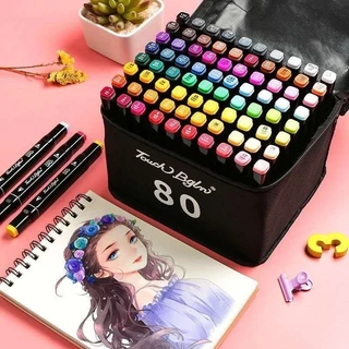 80 peças Caneta Marcadora De Ponta Dupla Conjunto De Canetas De Aquarela Especial em Oferta na Shopee