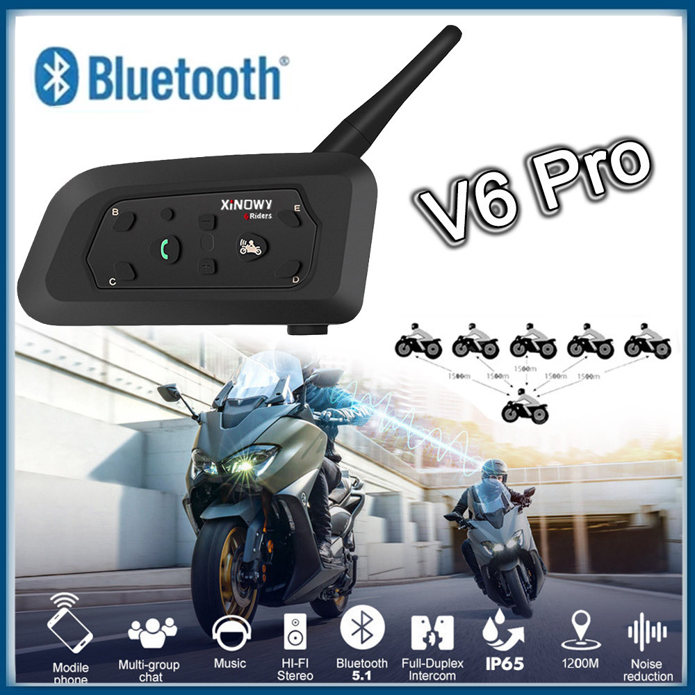 Intercomunicador Moto V6 Pro Xinowy Capacete Pronta Entrega