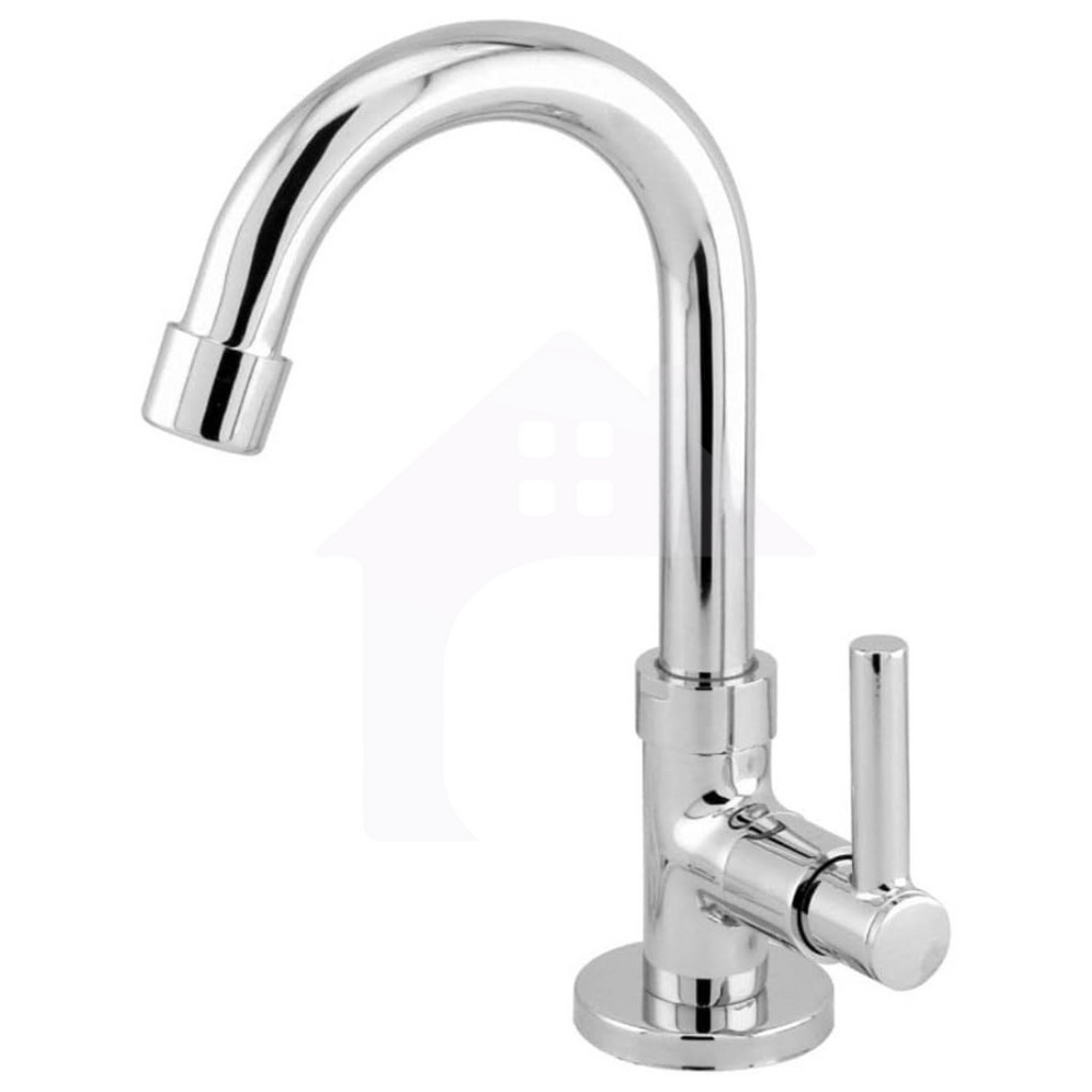 Torneira Metal Inox Lavatório Lavabo Banheiro Bica Móvel 1/4 De Volta Cromado