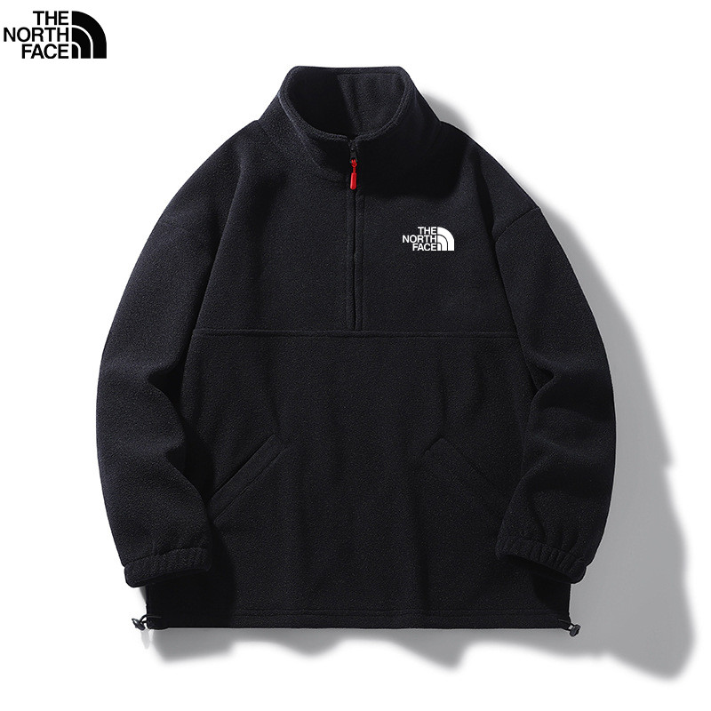 TNF Capuz Masculino De Outono E Inverno Novo semi-zippered De Velo Manga Comprida Com Colarinho De Pé