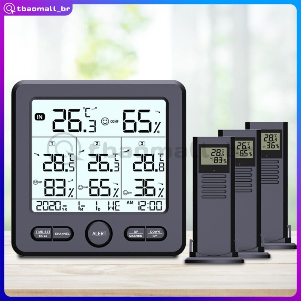 Sensore per esterni TS ‑ 6210 Misuratore di temperatura wireless Misuratore di temperatura meteorologico con display LCD per stazione meteorologica