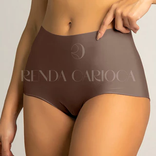 Kit 2 Calcinhas Box Sem Costura Corte a Laser Cueca Boxer Feminina Lingerie Não Marca