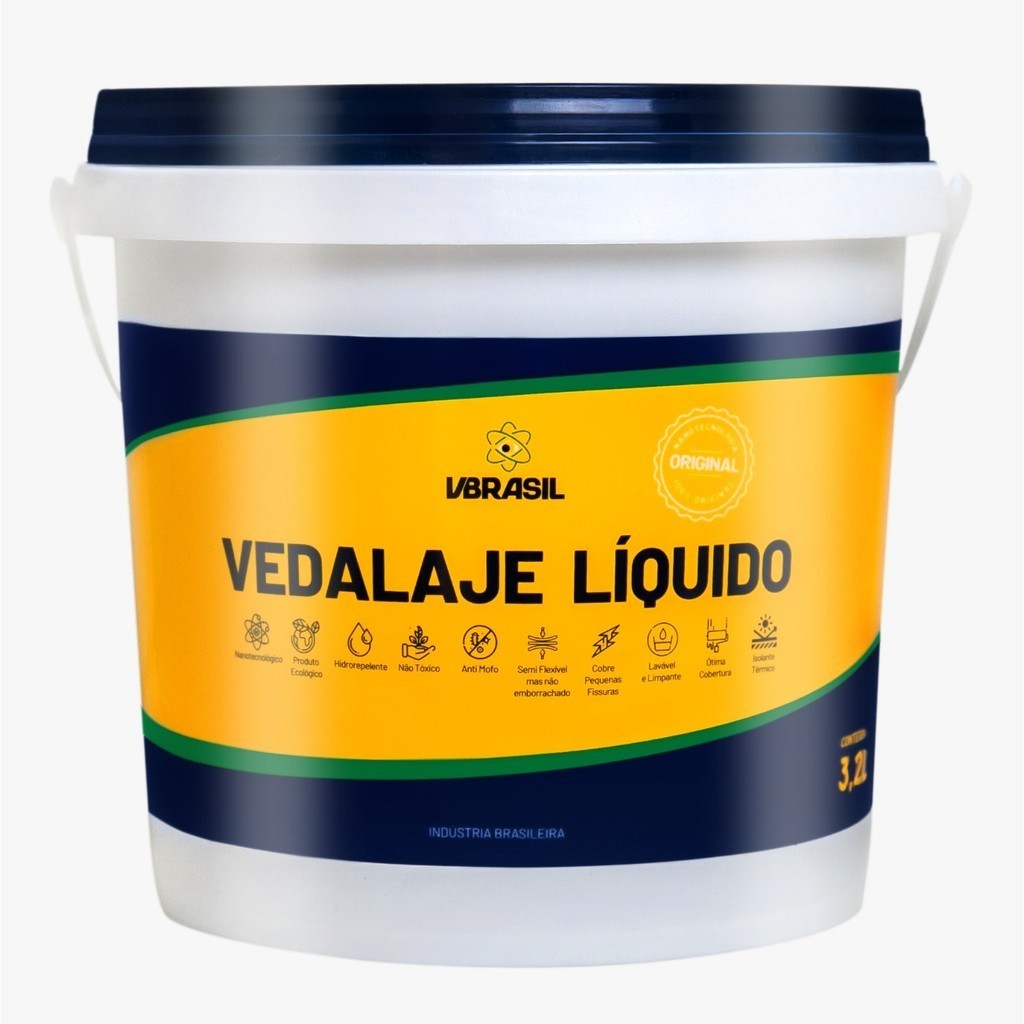 Impermeabilizante para Laje Vedalaje líquido 3,2 Vbrasil | Shopee Brasil
