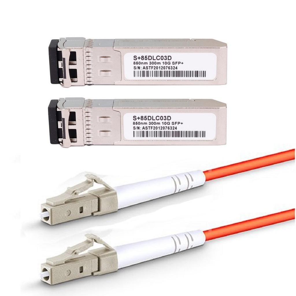 Kit Gbic-sfp+ 10g-SR 850nm-300m Duplex-lc+patch Cord | Shopee Brasil