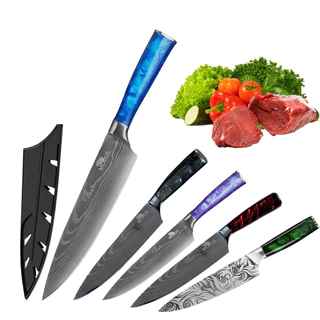 MODS 8" Faca de Cozinha Aço Inoxidável Churrasco Carne Cheff Faca Sushi Sashimi de Salmão 26cm