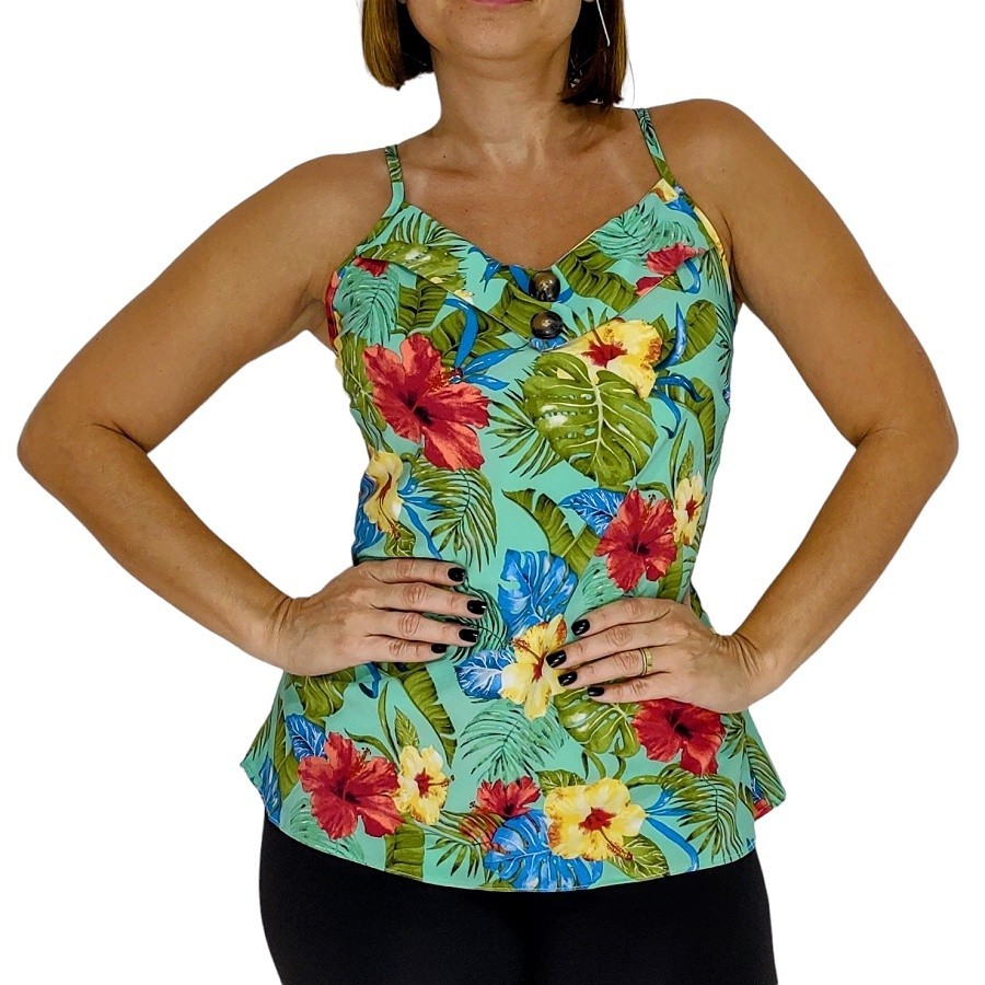 Regata Blusinhas Estampadas Floridas Blusinha Floral Estampada