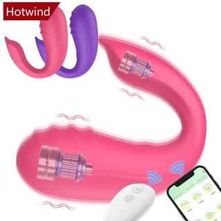 HOTWIND Vibrador Sem Fio Bluetooth Para Mulheres Clitoris G Spot Estimulador De Tadpole Inferior Vagina Dildo Massager Ovos Saltadores Brinquedos Sexuais Adultos O2R6