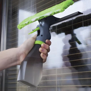 Rodo Limpa e Seca Vidro 3 em 1 Spray Mop Pano Microfibra Carro Mesa Pia Multiuso Com Recipiente 250 ml