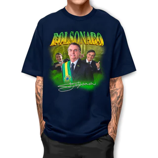 Camiseta Basica Bolsonaro Presidente 100% Algodao Manga Curta IPJ1