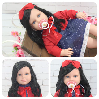 Boneca Bebê Reborn Princesa Negra Original Brinquedo Morena Loira Sandalia Lol Menina