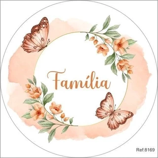 Painel Família Redondo Em Tecido 1,50x1,50 C/elástico