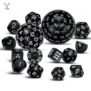 15Pieces Conjunto Completo De Dados DND Poliédrico D3-D100 RPG Esférico , 100 Laterais Para Jogos De Mesa De Jogo De Papéis