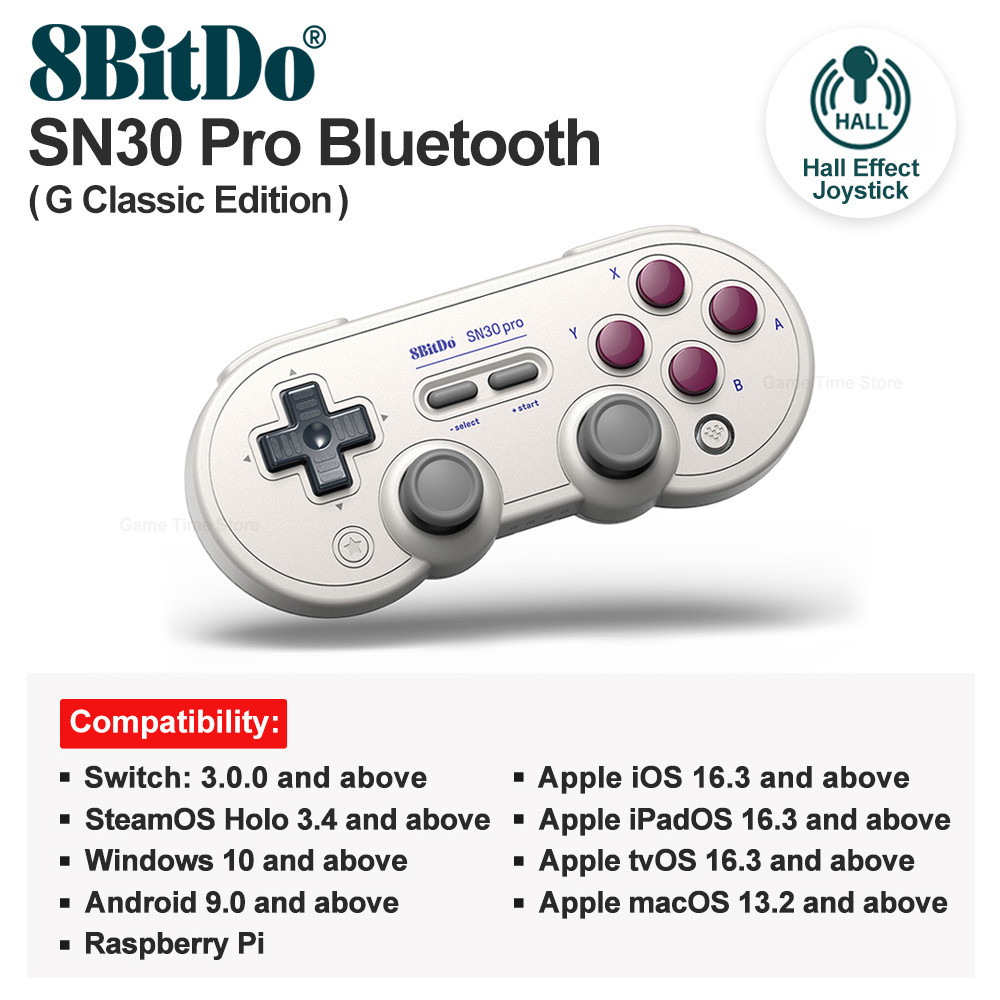 8Bitdo SN30 Pro Controlador Bluetooth Sem Fio Gamepad Joysticks De