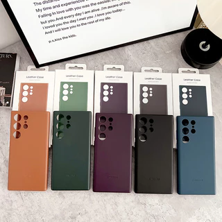Capa De Couro De Luxo Para Samsung Galaxy S24 S23 S22 Ultra 5G Proteção Total S23U S22U S24 +
