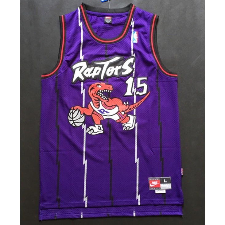Novos Raptores Da NBA Men's London Raptors # 15 Vince Carter retro ...
