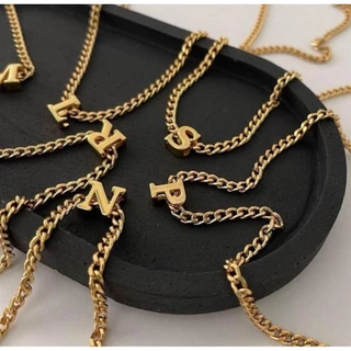 Colares semi joia com a Inicial letra do nome colar personalizado ouro e prata