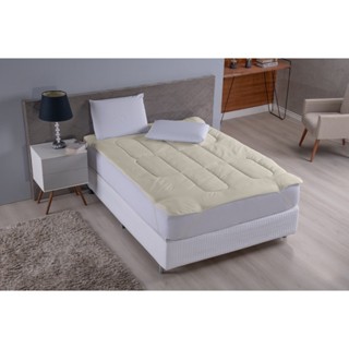 Pillow Top Protetor Colchão Cama Casal Queen 400 Fios Toque Macio