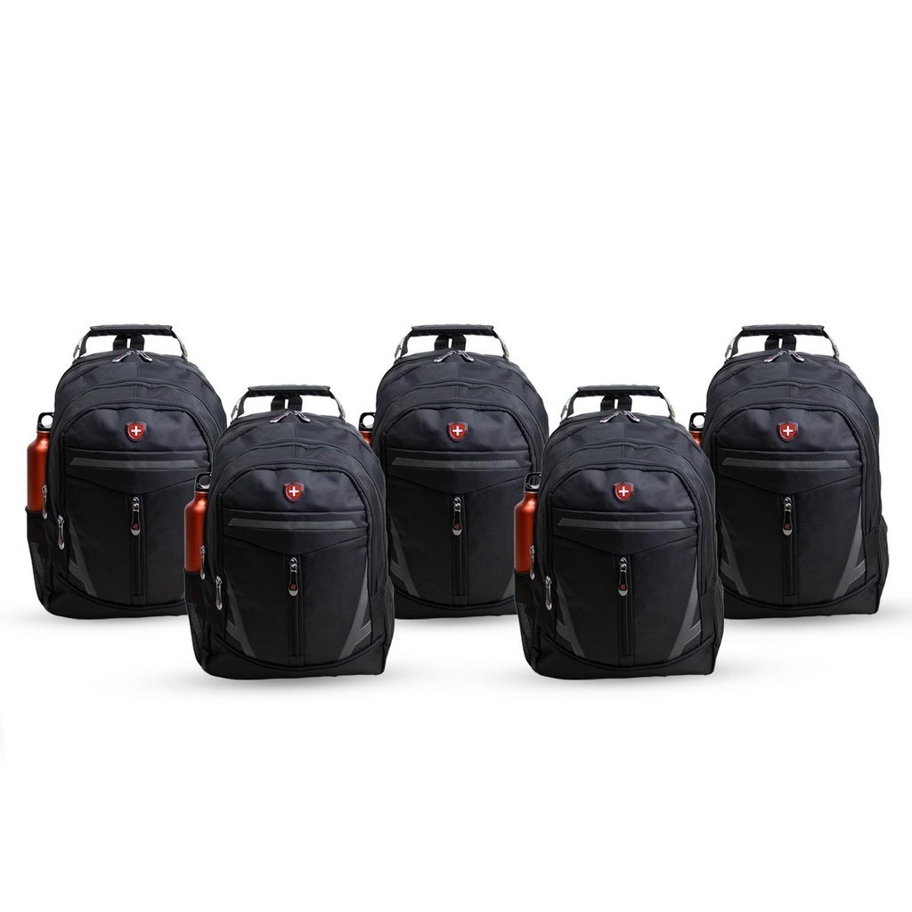 kit 5 Mochila Masculina Grande Reforçada Boa Vista Swiss Move