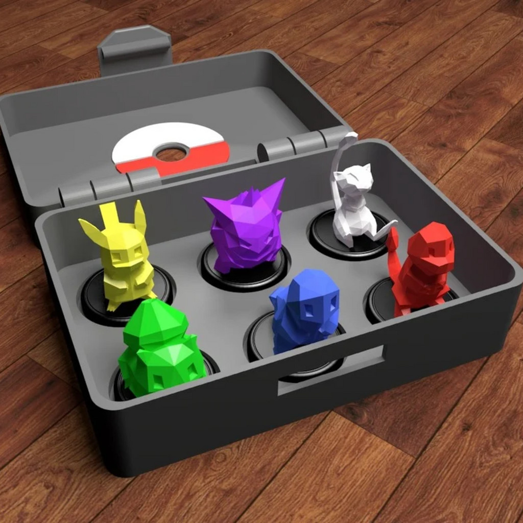 Peças Tabuleiro Formato Pokemon Peão Pino para Board Game Com Case